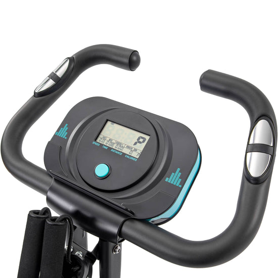 Folding Exercise Bike, Upright Recumbent X-Bike Adjustable Resistance