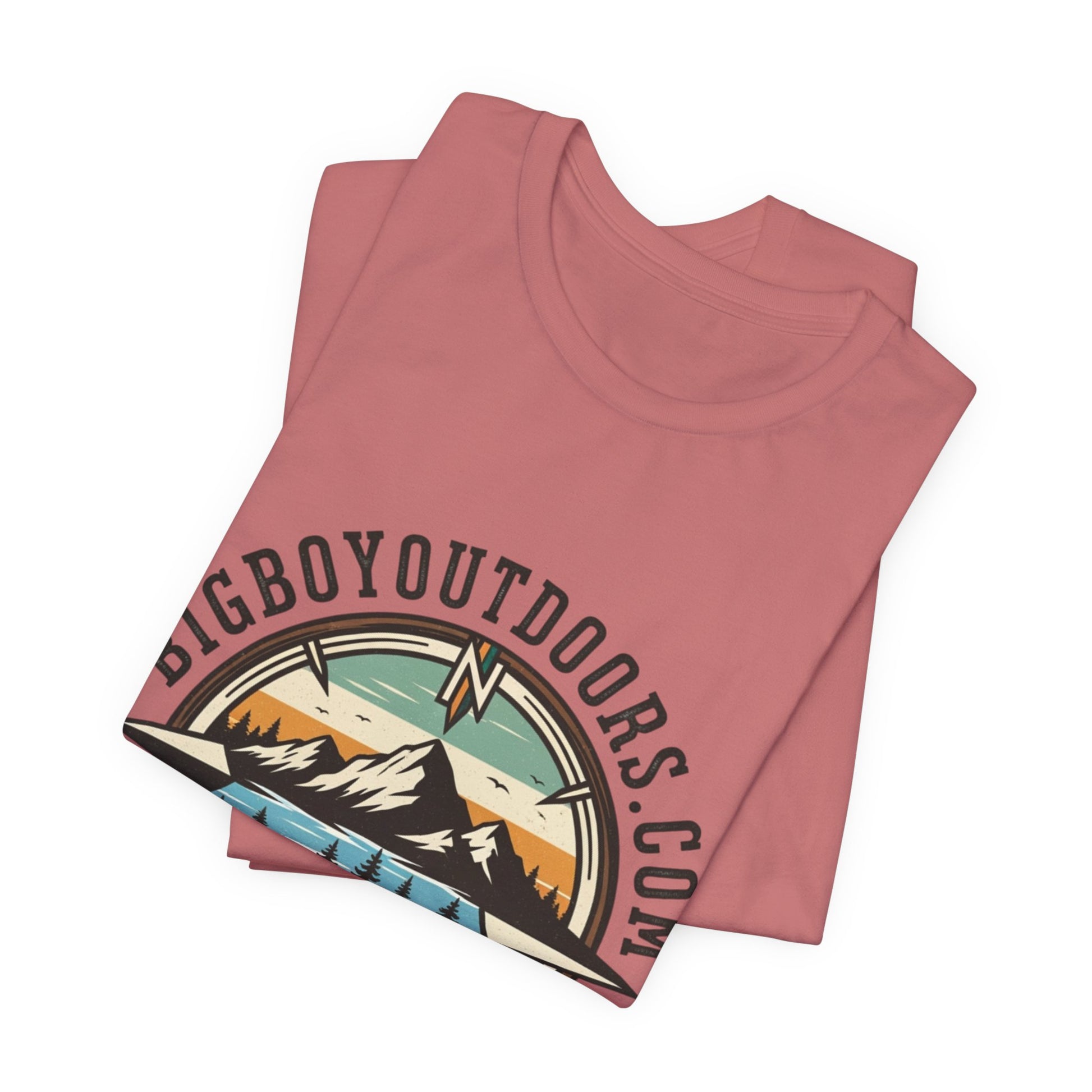 Adventure Compass T‑Shirt — BigBoyOutdoors.com Mountain & Lake Logo Tee