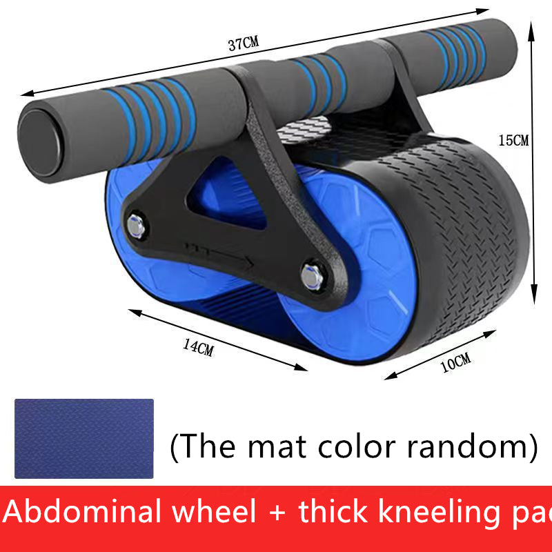 Double Wheel Abdominal Exerciser Automatic Rebound Ab Wheel