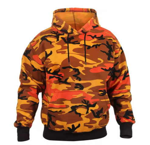 Mens Casual Camo Hoodie Top