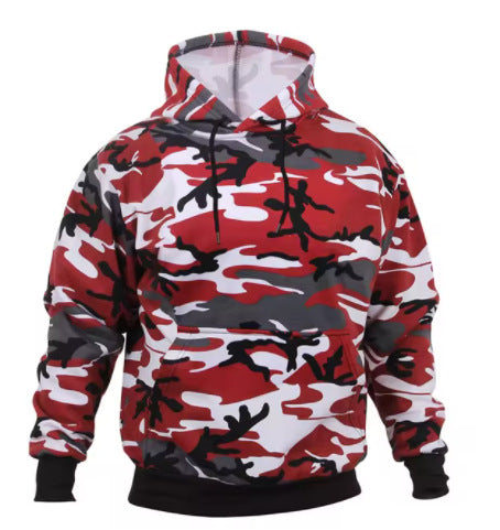 Mens Casual Camo Hoodie Top
