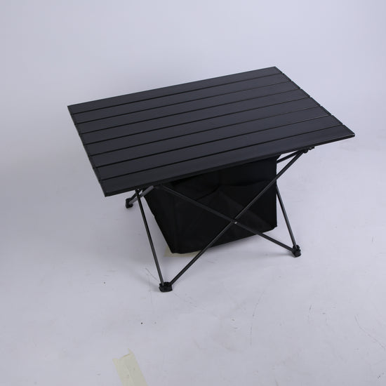 1Pc Foldable Camping Table With Storage Basket Rustproof Portable Aluminum Alloy Roll-Up Camping Table With Carrying Bag For Camping Hiking BBQ Picnic Fishing