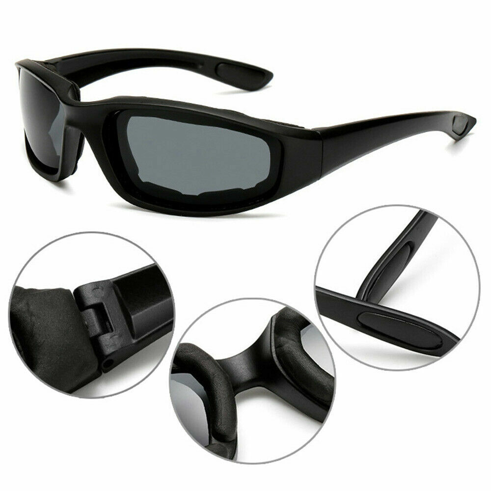 Cycling Sunglasses Chopper Outdoor Sports Glasses UV400 Protection For Fishing Driving Glasses Windproof Gray Lens 3 Pack