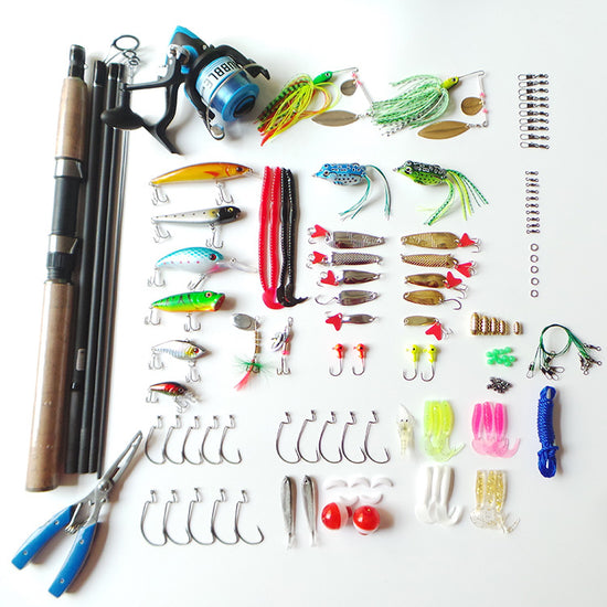 Portable Rod Fishing Lure Box Set