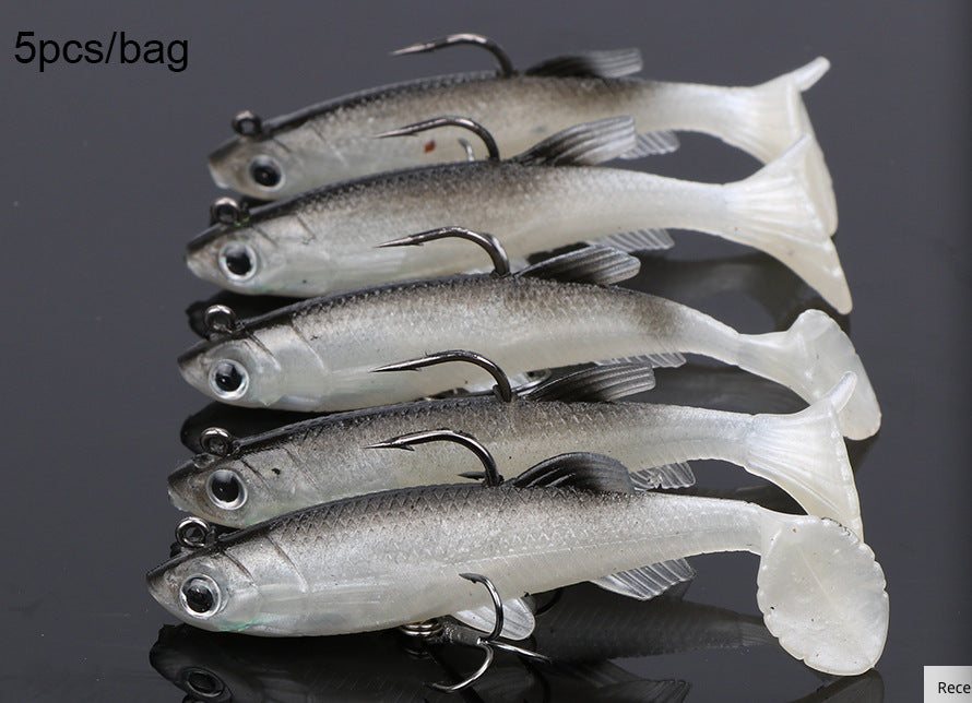 Soft bass bait lead hook fish