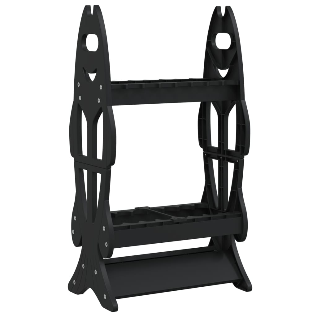 Rod Stand for 16 Fishing Rods, Black