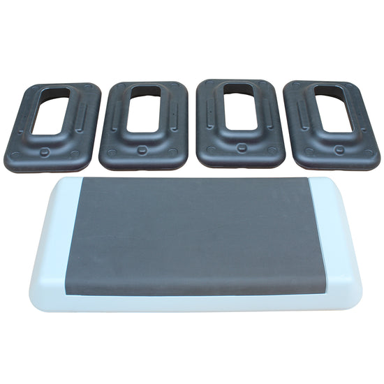 Adjustable Workout Aerobic Stepper, Step Platform Trainer With 4 Risers