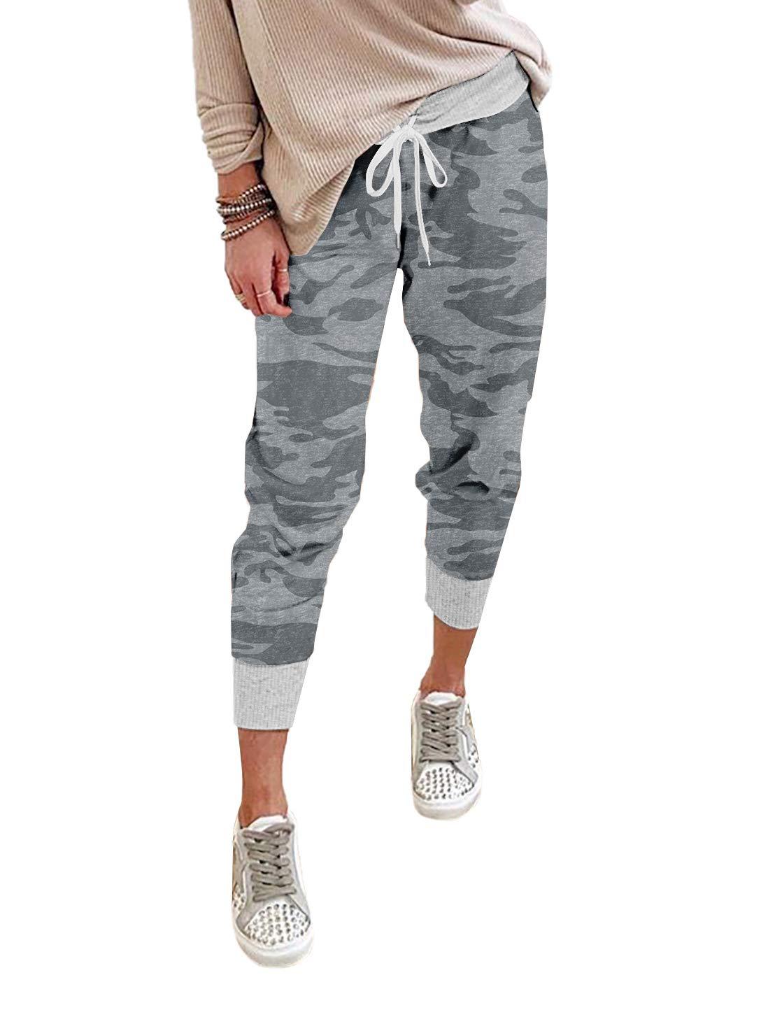 Camo print casual drawstring Jogger
