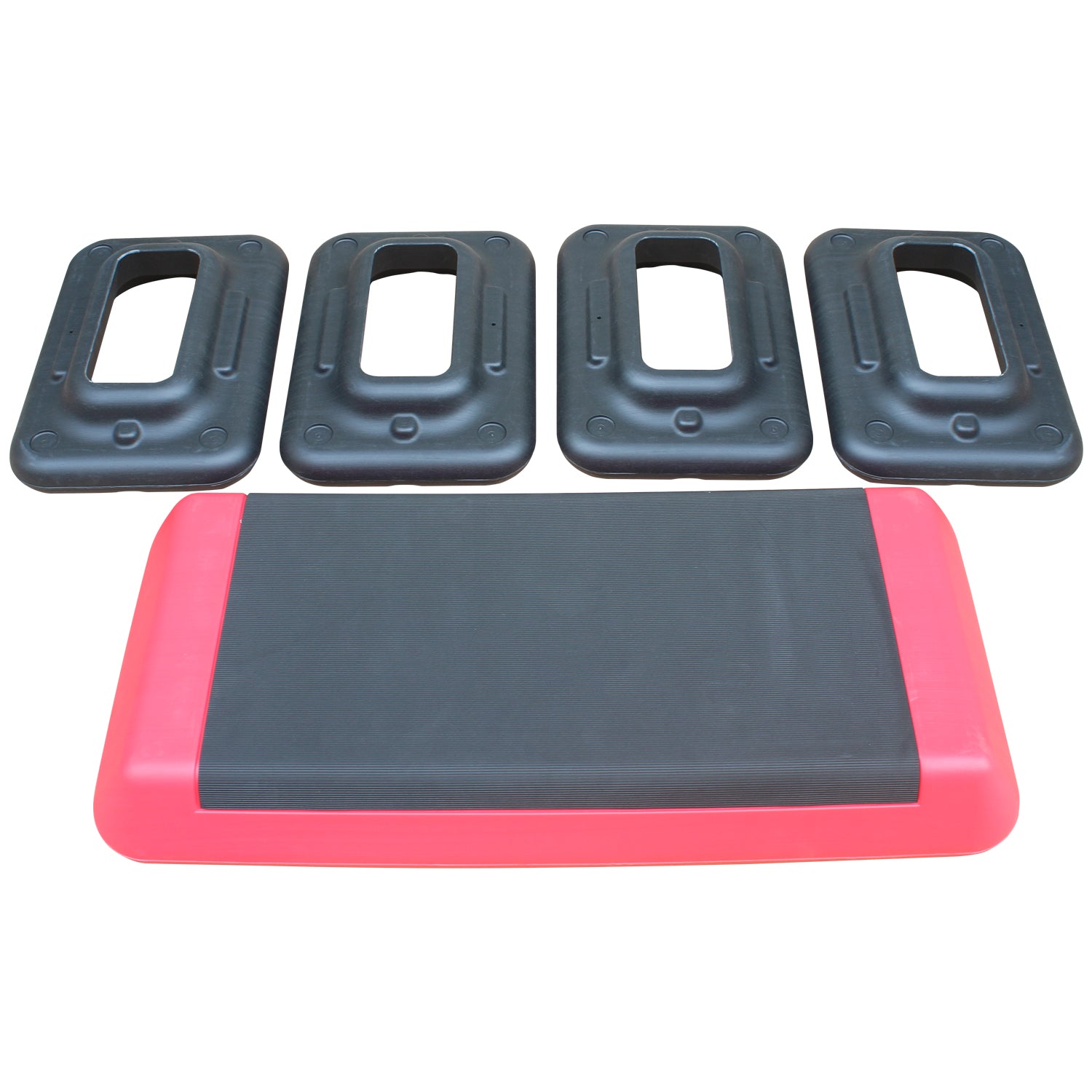 Adjustable Workout Aerobic Stepper, Step Platform Trainer With 4 Risers