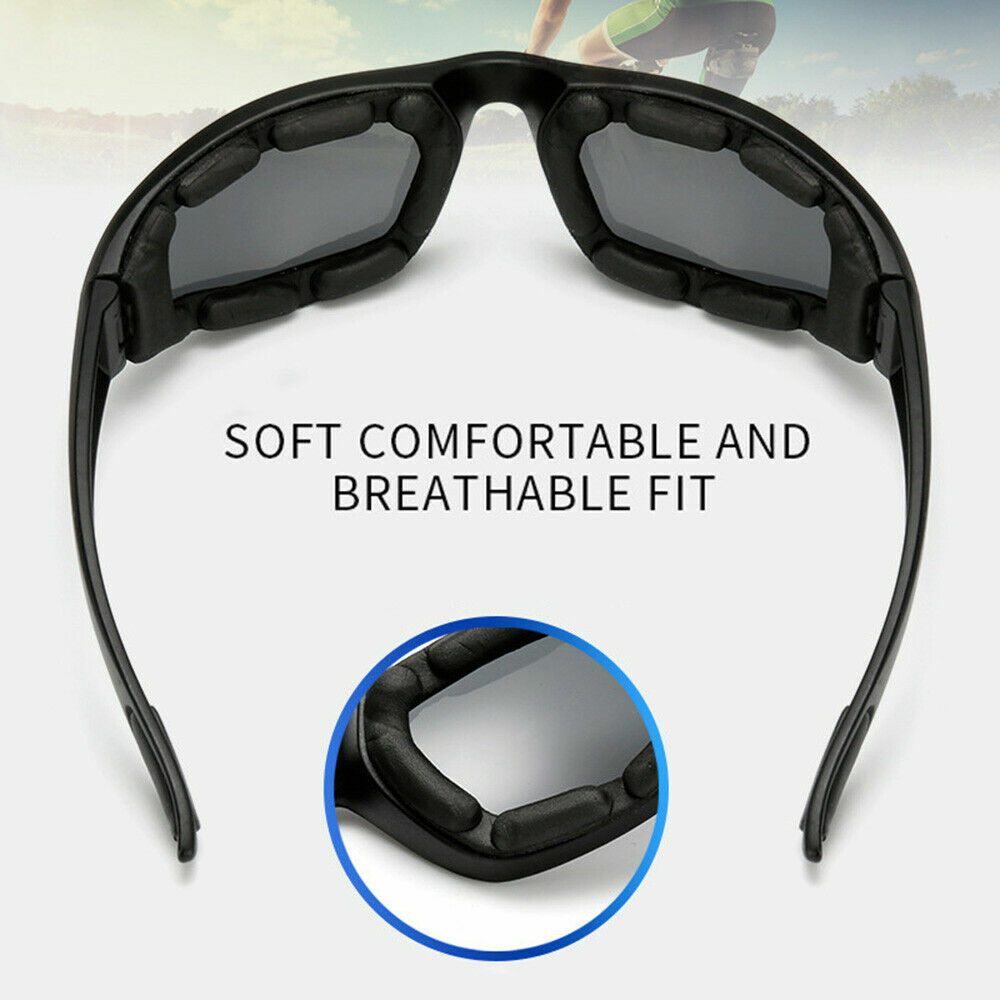 Cycling Sunglasses Chopper Outdoor Sports Glasses UV400 Protection For Fishing Driving Glasses Windproof Gray Lens 3 Pack
