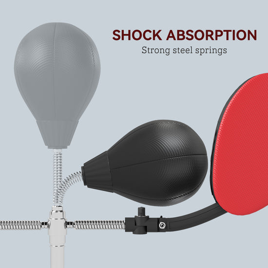 Boxing Bag with Stand, Adjustable Height Punching Speed Bag with 2 Target Arms, for Training, Exercise