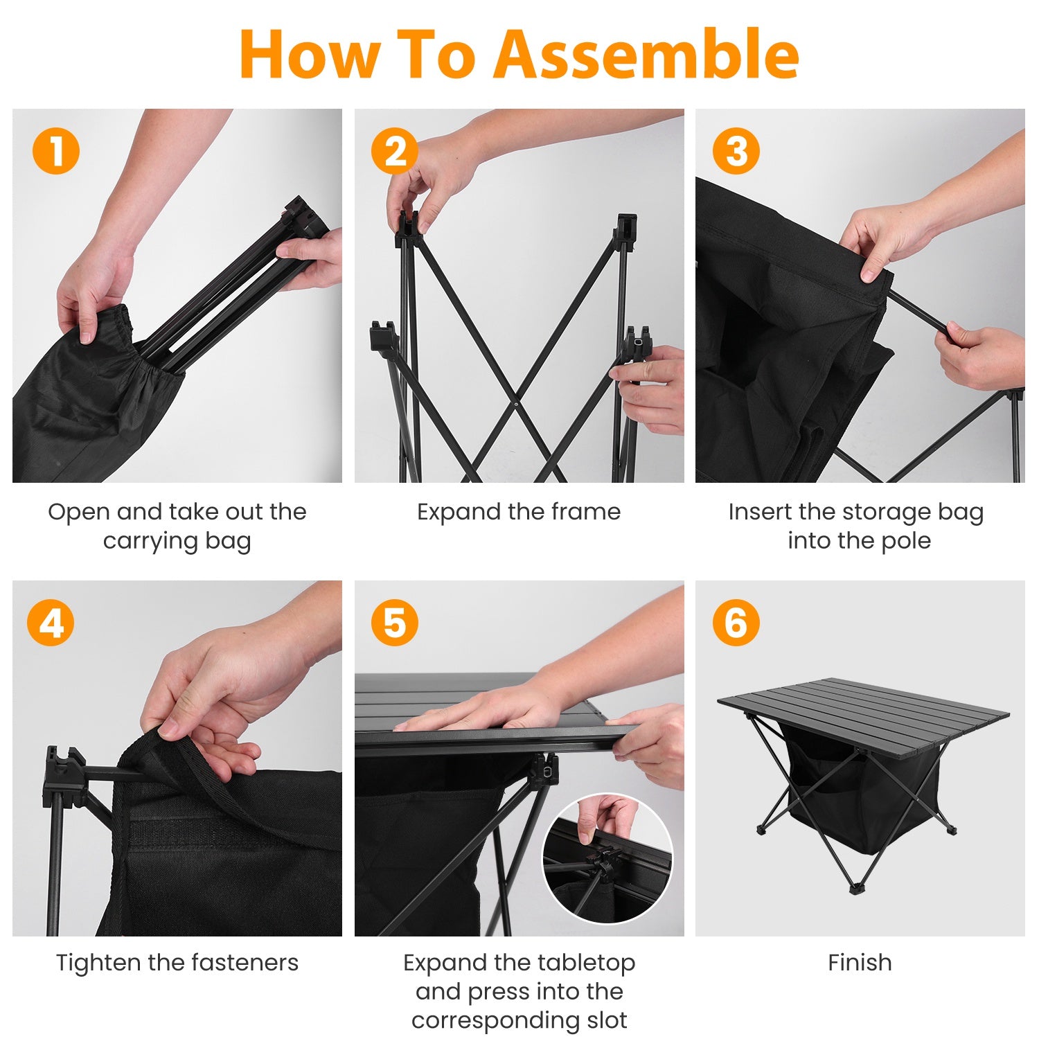 1Pc Foldable Camping Table With Storage Basket Rustproof Portable Aluminum Alloy Roll-Up Camping Table With Carrying Bag For Camping Hiking BBQ Picnic Fishing