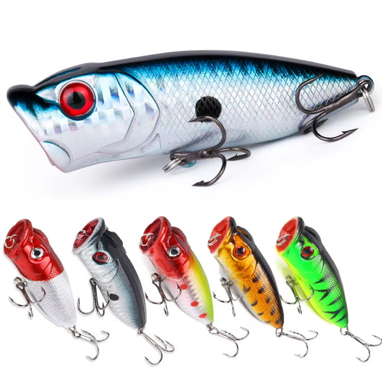 22pcs 1set Hard Lure Bait Soft Frog Popper Minnow Pencil VIB Luminous Lure Kit Durable Hooks Realistic Action