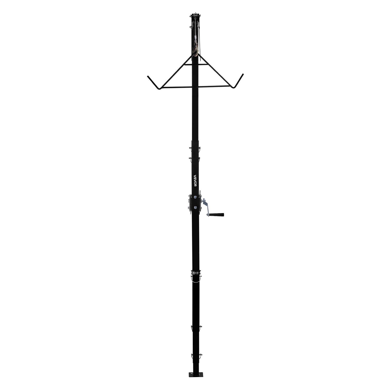 Truck Hitch Game Hoist, 600 Lbs Load Capacity, Hunting Deer Hoist With 2-inch Receiver, 360-Degree Swivel Shaft & Adjustable Height, Includes Gambrel Winch For Skinning & Cleaning Game