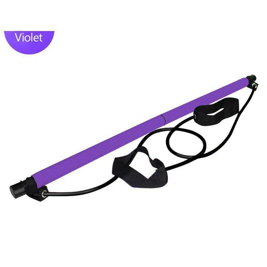 Pilates Stick Home Fitness Exercise Foot Pedal Resistance Band